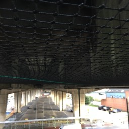 Viadukt GENTBRUGGE 6500 m2 Kusters veiligheidnet (tegen vallende brokstukken)